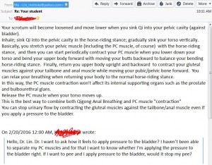 Qigong with PC muscle contraction